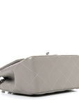 Lambskin Quilted Mini Square Flap Grey