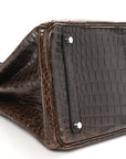 Shiny Porosus Crocodile Birkin 35 Havane
