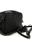 Calfskin Matelasse Monogram Lou Camera Bag Black
