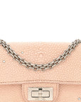Galuchat Stingray Crystal Embellished 2.55 Reissue Mini Flap Light Pink