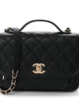 Caviar Quilted Medium Business Affinity Flap Black