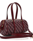 GG Shadow Monogram Ophidia Top Handle Bowler Bag Rosso Ancora Red