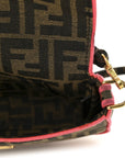 Fabric Jacquard FF 1974 Roma Armor Mini Baguette Tobacco Moro Fuxia Fluo