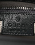 GG Supreme Monogram Textured Dollar Calfskin Web Small Ophidia Shoulder Bag Grey Black Graphite Grey