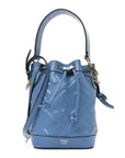 Vitello Liberty F is FNDI FF 1974 Embossed Mini Mon Tresor Bucket Bag Nebula