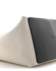 Canvas Mix Nappa Intrecciato Medium Flip Flap Tote Natural Fondant