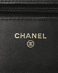 Aged Calfskin Lucky Charms 2.55 Reissue Wallet on Chain WOC Black