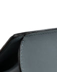 Calfskin Mini Barcelona Shoulder Bag Stone Blue