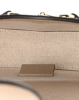 GG Supreme Monogram Textured Dollar Calfskin Mini Horsebit 1955 Shoulder Bag Beige Mystic White Oatmeal