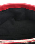 Calfskin Y Quilted Monogram Medium Loulou Chain Satchel Lipstick Red