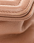 Caviar Chevron Quilted Medium Boy Flap Brown