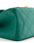Aged Calfskin Quilted 2.55 Reissue Mini Flap Green