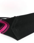 Canvas Embroidered Large Miss D1OR Graffiti Book Tote Fuchsia Purple