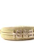 Crystal Vitello Laminato Suede FF Nano FNDIgraphy Hobo Charm Platino