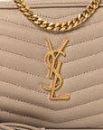 Grain De Poudre Matelasse Monogram Mini Lou Camera Bag Dark Beige