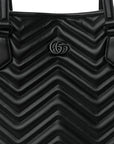Calfskin Matelasse Monochrome Large GG Marmont Tote Bag Black