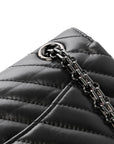 Aged Calfskin Chevron Quilted 2.55 Reissue Mini Flap So Black