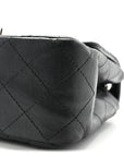Lambskin Quilted Mini Square Flap Black