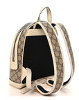 GG Supreme Monogram Textured Calfskin Web Small Ophidia Day Backpack Beige Ebony Mystic White