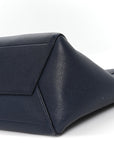 Soft Grained Calfskin Sangle Bucket Bag Navy Blue