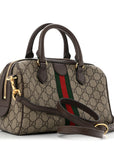 GG Supreme Monogram Web Small Ophidia Top Handle Bag Beige Ebony