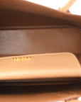 Saffiano Cuir Small Double Bag Caramel