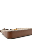 GG Supreme Monogram Medium Padlock Shoulder Bag Beige Ebony Brown Sugar