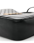 Calfskin Matelasse Monogram Lou Camera Bag Black