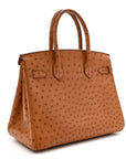 Ostrich Birkin 30 Cognac