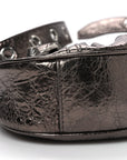Metallic Agneau Arena Le Cagole Shoulder Bag XS Dark Bronze