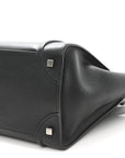 Drummed Calfskin Mini Luggage Black