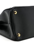 Saffiano Small Galleria Double Zip Tote Black