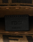 Fabric Jacquard Vitello King Plexiglass FF 1974 Mini FNDI Sunshine Shopper Tote Tobacco Moro Sand