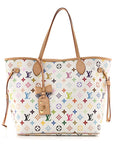 LV X TM Monogram Multicolor Neverfull MM White
