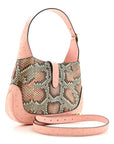 Snakeskin Ostrich Calfskin Small Jackie 1961 Hobo Pink Multicolor