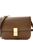 Box Calfskin Medium Classic Box Flap Bag Camel