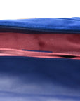 Velvet Matelasse Mini GG Marmont Shoulder Bag Cobalt Blue
