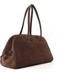 Suede Crocodile Embossed Le Turismo Dark Brown