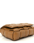 Nappa Maxi Intreccio Padded Cassette Crossbody Bag Caramel