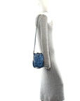 Vitello Liberty F is FNDI FF 1974 Embossed Mini Mon Tresor Bucket Bag Nebula
