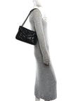 Lambskin Quilted Toy Loulou Puffer Monogram Monochrome Chain Satchel Black