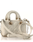 Lambskin Cannage Micro Lady D-Joy Latte