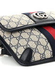 GG Supreme Monogram Web Small Ophidia Belt Bag 90 36 Beige Navy