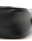 Calfskin Matelasse Monochrome Small GG Marmont Chain Shoulder Bag Black
