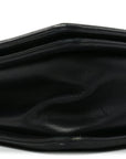 Lambskin Chevron Quilted Medium Boy Flap Black