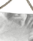 Metallic Goatskin Callie Mea Tassel Silver