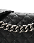 Caviar Quilted Small Boy Flap Black