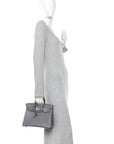 Ostrich Birkin 25 Gris Agate