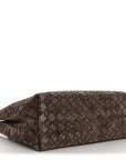 Suede Intrecciato Medium Andiamo Shoulder Bag Fondant