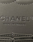 Lambskin Quilted Small Double Flap Grey